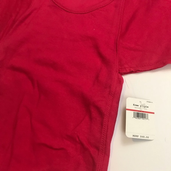 NWT Free People Byron Bodysuit- Red - Picture 8 of 8